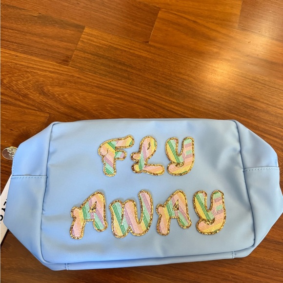 NWT Stoney clover lane Fly Away Blue pouch large - Picture 1 of 4